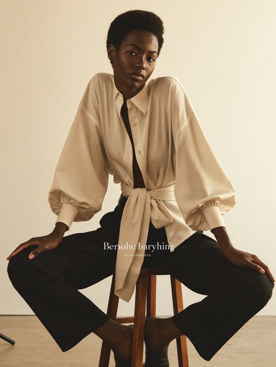 Ivory silk blouse